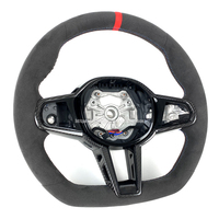 Setir Kemudi 3-Spoke Custom Warna Kulit Serat Karbon untuk M3/M4/M5 G10/G15/G20/G22/G30/G36/G42/G80/G82/G87 Tahun 2014-2024