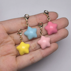 Accesorios Creativos para Manualidades, Llavero con Forma de Estrella, Cadenas para Teléfono, Mini Estrellas de Plástico Coloridas, Colgante para Llavero - Product Image 6