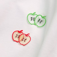 Patch brodé personnalisé de petites fleurs et fruits, mini-applique à coudre pour la décoration de vêtements