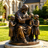 Statue religieuse Jésus Sainte Famille en bronze coulé écologique de 5 mm d'épaisseur, sculpture d'usine directe