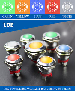 CHYF 16/19/22mm Impermeável Metal Indicador Luz 220V 110V Painel Montagem LED Equipamento Chumbo Fio de Metal Sinal Lâmpada - Product Image 5