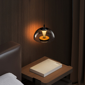 <strong>Nordic</strong> Luxury Hotel Modern Warm <strong>Pearl</strong> Black Clear Glass Dome Hanging LED Pendant Chandelier Ceiling Lamp Indoor Use - Product Image 5