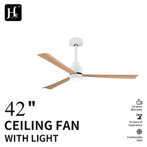 Ventilateur de plafond LED moderne et discret, 3 pales, 42 pouces, avec télécommande et variateur d'intensité lumineuse. - Product Image 2