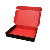 Boîtes d'expédition en carton ondulé avec logo personnalisé Pack de papier pliant en carton noir pour chaussettes durables et écologiques