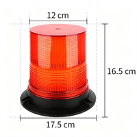 80W LED-Rundumleuchte mit 3 Stroboskopmodi, Warnleuchte mit Schraubbefestigung, PC-Gehäuse, Rot, Gelb, Blau, Grün, Blinklicht für Fahrzeugsicherheit und Warnungen