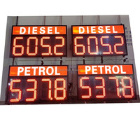 18 pouces 8.889/10 station-service numérique diesel régulière à LED avec affichage LED pour le prix du gaz