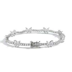 Tennis <b>Bracelet</b> Copper Zircon <b>Couple</b> Hip Hop Tanjing Fashion Lijing Necklace - Product Image 6