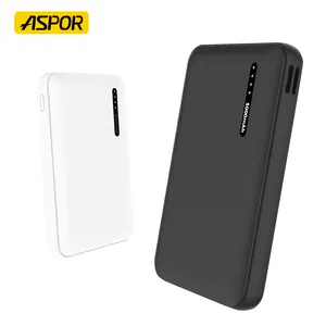 ASPOR A355 5000mAh Slim Portable Charger Compact Power Bank External Battery Pack LED Digital Display Power Bank