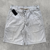 Shorts cargo LARSUR personnalisés en coton délavé et nylon ripstop, coupe ample, jambe large, style skate, capri, ou jean court de type jorts