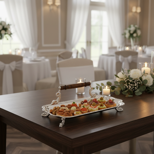 Centre de table en argent Sheffield en forme de la famille royale avec poignée centrale, porte-apéritifs et porte-noix pour restaurants, cadeau de mariage - Product Image 3