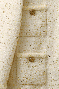 High Quality <strong>White</strong> Vintage Elegant <strong>Tweed</strong> <strong>Jacket</strong> for Office Ladies O-Neck and Wholesome Design Quality Women's Coat - Product Image 6