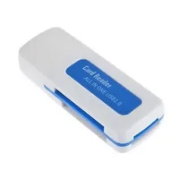 Lector de Tarjetas de Memoria Portátil de Alta Velocidad 4 en 1 con Ranura para Tarjetas TF, M2 y MS para Computadora
