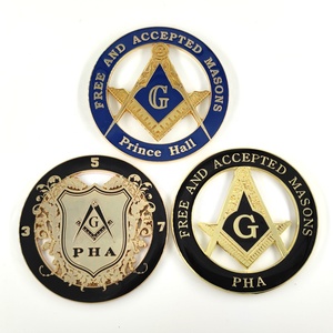 Emblema Masónico Redondo de Metal de 3 Pulgadas para Automóvil, Escudo de la Princesa Hall, PHA 357, Regalia Masónica - Product Image 5