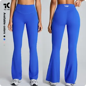 Women's High Waist Bootcut Yoga Pants With Belly Lift Flared Design Casual Outdoor Running Fitness Micro-Flared Legs Trousers