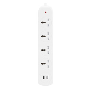 Multipresa Elettrica in Plastica a 4 Prese con <span class=keywords><strong>Cavo</strong></span> di <span class=keywords><strong>Prolunga</strong></span> da <span class=keywords><strong>3</strong></span> <span class=keywords><strong>Metri</strong></span> e 2 Porte <span class=keywords><strong>USB</strong></span>-A - Product Image 2