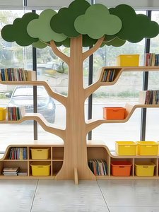 Ensemble d'étagères <span class=keywords><strong>bibliothèque</strong></span> modernes en bois Moetry pour la maternelle, la garderie, la salle de classe, le mobilier de <span class=keywords><strong>bibliothèque</strong></span>, les étagères de présentation - Product Image 4