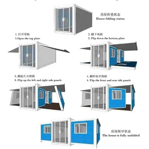 Casa Prefabbricata Pieghevole Moderna da 20 Piedi, Due Camere da Letto e Un Bagno, Residenza Familiare o Hotel - Product Image 4