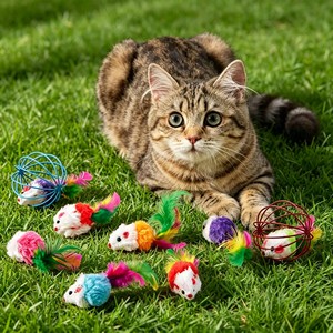 Juego de 15 Juguetes de Peluche de <span class=keywords><strong>Tom</strong></span> y Jerry para Gatos, Ratones Pequeños para que los Gatos Jueguen, Juguetes para Gatos para Autoentretenimiento, Juguetes para Estimular a los Gatos - Product Image 6