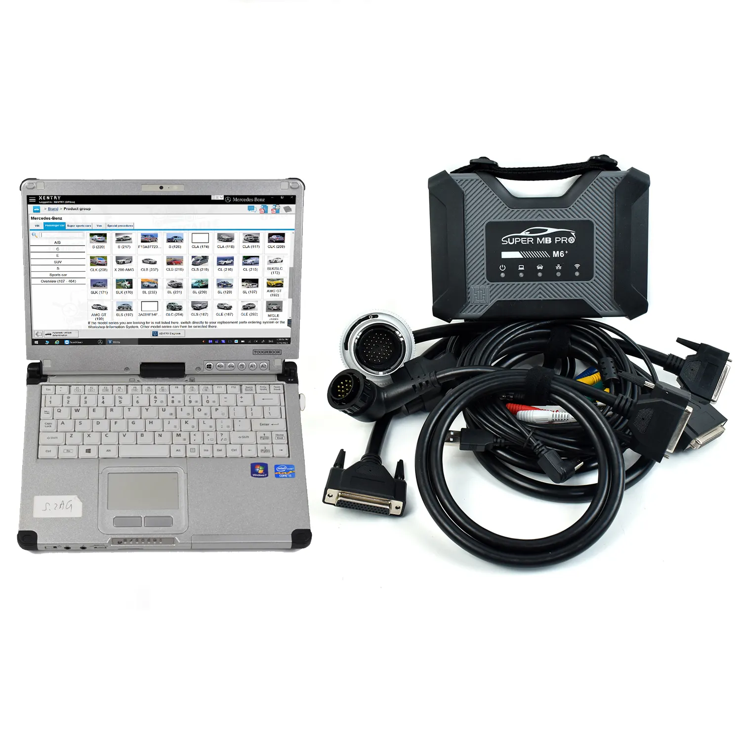 V 2024 Mb Star Super M6 Doip Vci/Can Bus C6 Multiplexer Wifi Vediamo Dts-Monaco + Cfc2 Laptop Voor Benz Vrachtwagen Auto Diagnostische Scanner