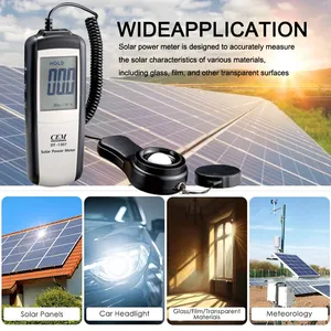 Medidor de Energía Solar Portátil HEDAO DT-1307, Medidor de Irradiancia Digital 2000 W/m2 634 BTU / (ft2 H), Rango de Medición Negro/Blanco - Product Image 2