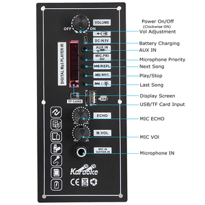 Amplifier Audio mobil Mini 10W, Bluetooth AUX/TF/USB/mikrofon fungsi 3.7V li-baterai 5V DC pengisian daya kompak portabel - Product Image 4