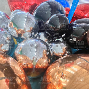 Esfera de Espejo Inflable Gigante Impermeable para Discotecas, Bodas y Eventos, Material de PVC, Fácil de Instalar, Impresión UV Dorada/Plateada - Product Image 1