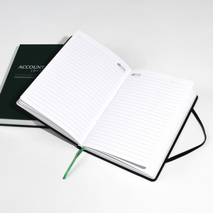 Tùy chỉnh Nhật ký A5 bìa cứng lót Tạp Chí máy tính xách tay với dây đeo đàn hồi biểu tượng tùy chỉnh PU máy tính xách tay da - Product Image 4