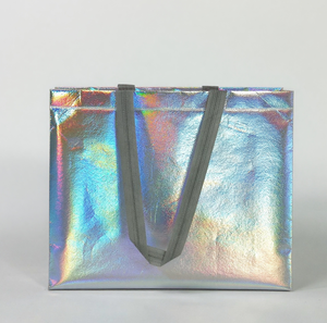 Bolsa de Compras Reutilizable Extra Grande, Diseño Elegante y Moderno, Ecológica, Impermeable, Color Oro Rosa Brillante, No Tejida, para Bodas - Product Image 2