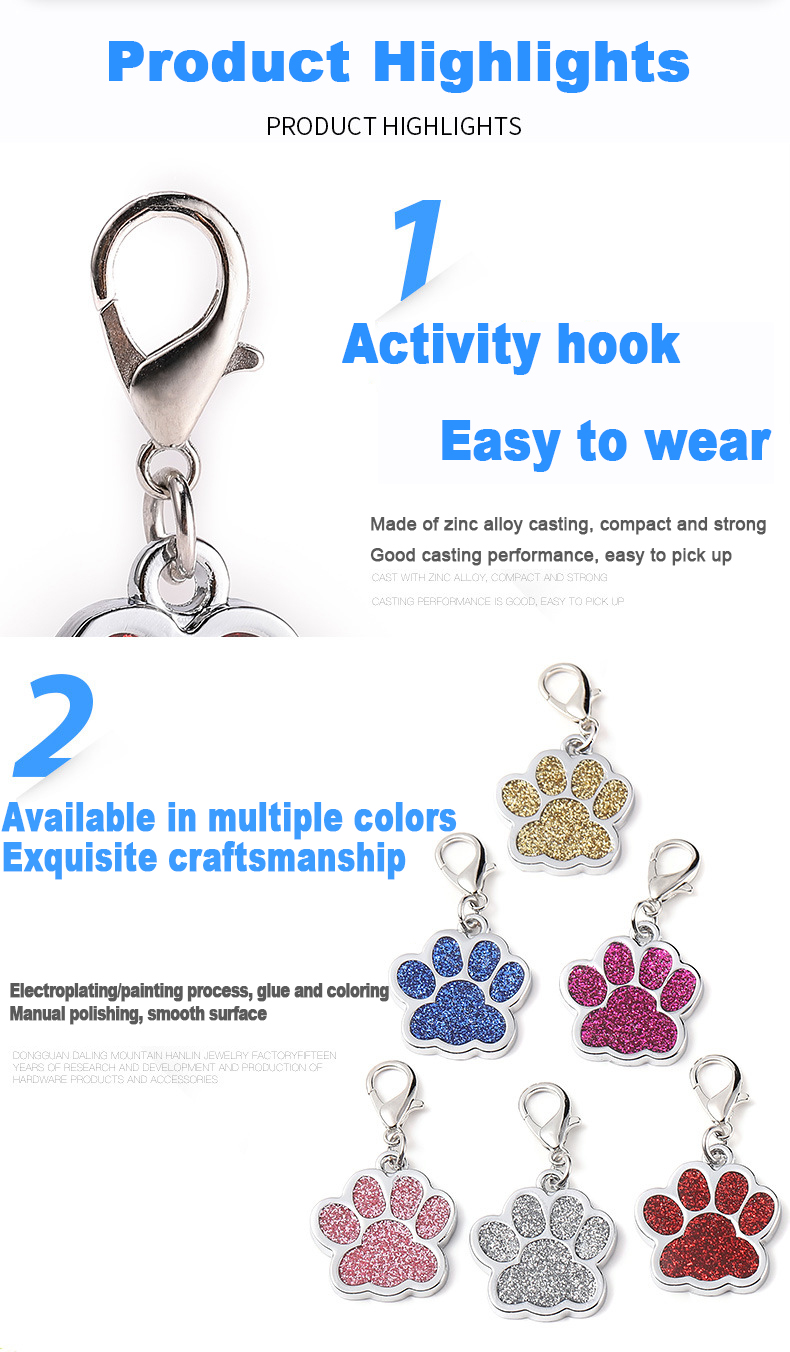 Free Engraved Dog Tag Charm Key Ring For Cute Dog Tag Par Sublim Metal Harness With Name Tag Dog