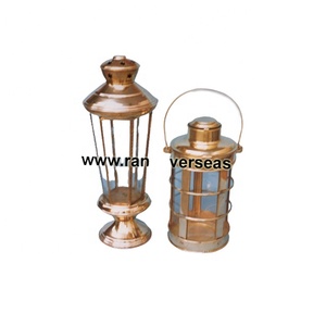 Linternas de metal de latón clásico de Mesa de color antiguo para restaurante, oficina y decoración de bodas - Product Image 1