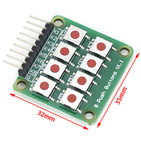 Clavier 2x4 Clavier 4x2 8 boutons poussoirs V1.00 Module clavier matriciel pour Arduin0 AVR PIC ICs