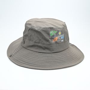 หมวกไนลอนปีกกว้างมีเชือกผูกสำหรับตกปลาโลโก้กลางแจ้งถ่ายเทความร้อนออกแบบได้เอง - Product Image 5