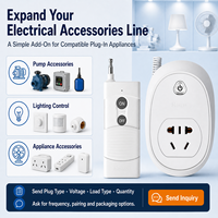 Prise de télécommande RF longue portée AC 220V à code d'apprentissage sans fil pour les distributeurs d'accessoires électriques