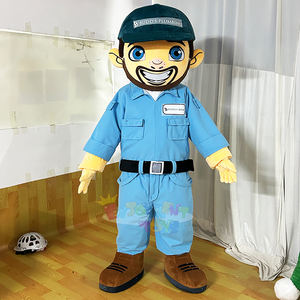 Disfraz de Mascota de Plomero Azul, el Más Vendido, <span class=keywords><strong>para</strong></span> Adultos Unisex, Traje de Personaje de Servicio, Logotipo Personalizado, Promoción de Negocios Locales - Product Image 4
