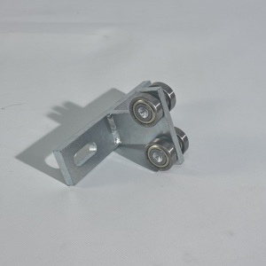 Colgador de acero con Canal tipo T, rueda de rodillo, particiones de pared plegables, rueda de doble rodamiento, carro, puntal, puerta y ventanas - Product Image 5