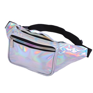 Pochete holográfica para mulheres, pochete de cintura com cinto ajustável, para viagem, corrida, crossbody - Product Image 2