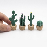 Miniature de cactus en résine à l'échelle 1/12, modèle de plante en pot, jouet pour décoration