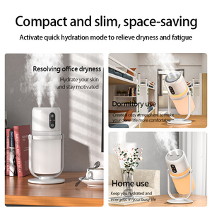Humidificador Ultrasónico <span class=keywords><strong>de</strong></span> Doble Pulverización con Humidistato, Batería/USB, Portátil, <span class=keywords><strong>de</strong></span> Plástico, con Luz Nocturna LED <span class=keywords><strong>de</strong></span> <span class=keywords><strong>Cambio</strong></span> <span class=keywords><strong>de</strong></span> Color, Capacidad <span class=keywords><strong>de</strong></span> 300 ml, para el Hogar - Product Image 4