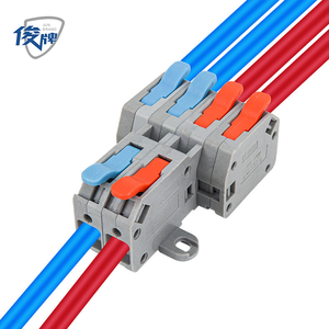 21 Seri 2/3/4/5/8 mur tuas kompak Port 28-12AWG konektor kawat cepat Push-in tembaga padat 400V - Product Image 1