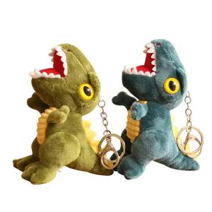 Vente en gros de porte-clés en peluche mignons de <span class=keywords><strong>petit</strong></span> dinosaure <span class=keywords><strong>T</strong></span>-<span class=keywords><strong>Rex</strong></span>, en coton PP, jouets unisexes et breloques pour sac, pendentifs, poupées en tissu - Product Image 4