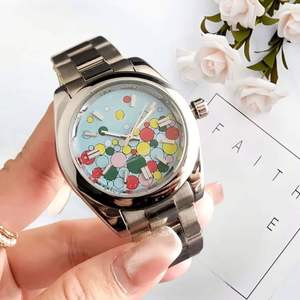 Nouvelle montre tendance à prix bas, montre pour homme en acier inoxydable argenté, cadran bleu dégradé, marqueurs lumineux, montre de sport décontractée de luxe - Product Image 2