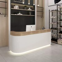 Bureau de réception multifonctionnel en MDF pour magasin de vêtements, salon de coiffure, salon de beauté, table de caisse, bureau commercial minimaliste