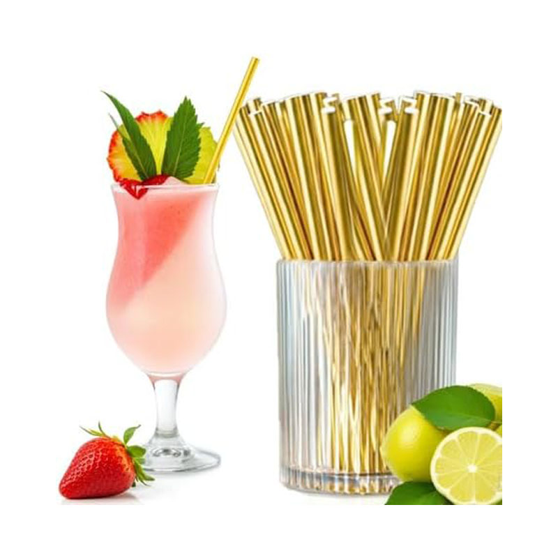 Paper Straws Bulk Biodegradable Dye-Free Drinking Straw for Party Wedding Individually Wrapped Paper Straw