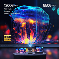 Mini projecteur portable HY320, écran vidéo LCD 1080p, Android 14, vidéo intelligente, 300 ANSI, BT5.4, 1920*1080P, projecteur extérieur