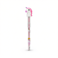Crayon en plastique licorne avec gomme et taille-crayon, ensemble de jouets à dessiner pour enfants