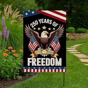 Флаг для сада к 250-летию США, двусторонний патриотический баннер с орлом для улицы и двора, памятный (1776-2026) - Product Image 5