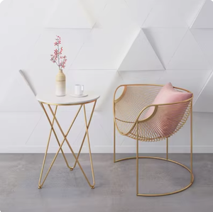 Ensemble table et chaises en fer forgé de style nordique, luxe simple, pour extérieur, cour, table basse, combinaison de meubles de jardin - Product Image 4