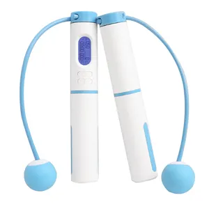 Sports exercise fitness digital electronic calorie silicone cordless weighted smart jump skipping rope