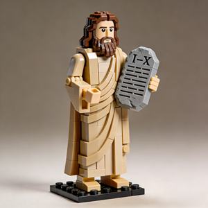 Figurine biblique DIY personnalisée : Ensemble de blocs de construction en plastique <span class=keywords><strong>Harpe</strong></span> de David pour exposition religieuse, cadeau pour adulte - Product Image 2