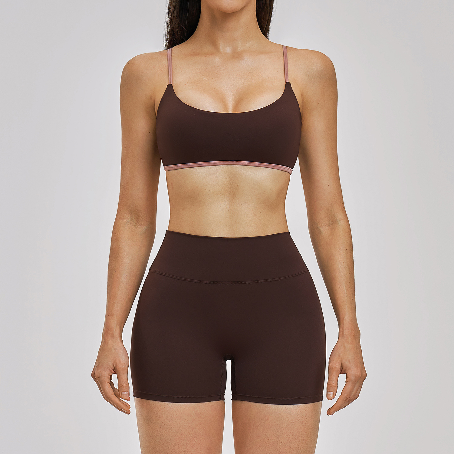 bra+shorts brown